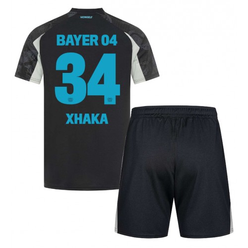 Dres Bayer Leverkusen Granit Xhaka #34 Rezervni za djecu 2024-25 Kratak Rukav (+ kratke hlače)